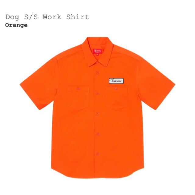 supreme Dog S/S Work Shirt  orange S