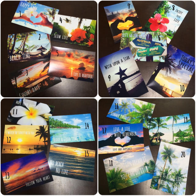ビーチポストカード♡ハワイ シェル 海 ハンドメイドのインテリア/家具(アート/写真)の商品写真