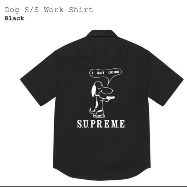 Supreme(シュプリーム)のSupreme Dog S/S Work Shirt 黒 s メンズのトップス(シャツ)の商品写真