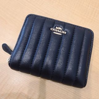 COACH 本革 キルト ブラック 折り財布(財布)