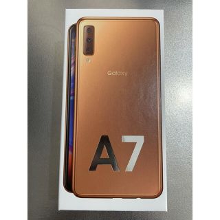 ギャラクシー(Galaxy)のGALAXY  A7  楽天モバイル　64GB  SIMフリー　ゴールド　美品(スマートフォン本体)