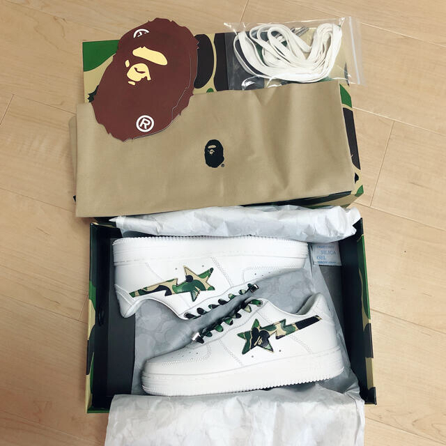 A BATHING APE(アベイシングエイプ)のABC CAMO BAPE STA LOW GREEN 25cm メンズの靴/シューズ(スニーカー)の商品写真