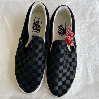 ヴァンズ(VANS)のVANS チェッカー　スニーカー　スリッポン　ブラック(スニーカー)