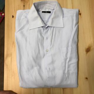 メンズ　ワイシャツ　淡いブルーストライプ柄　L 86cm (シャツ)