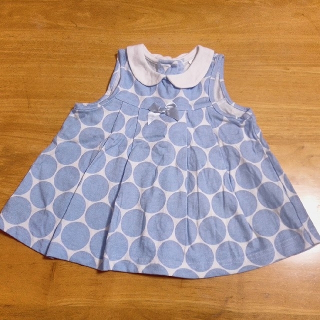 motherways(マザウェイズ)のマザウェイズ　セットアップ　女の子　水玉　80　夏 キッズ/ベビー/マタニティのベビー服(~85cm)(シャツ/カットソー)の商品写真