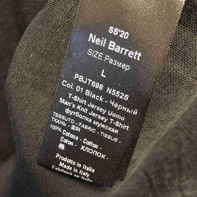 NEIL BARRETT(ニールバレット)の正規 20SS Neil Barrett ニールバレット Tシャツ メンズのトップス(Tシャツ/カットソー(半袖/袖なし))の商品写真