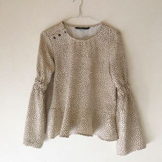 ザラ(ZARA)のブラウス トップス ZARA ドット フレア袖(シャツ/ブラウス(長袖/七分))