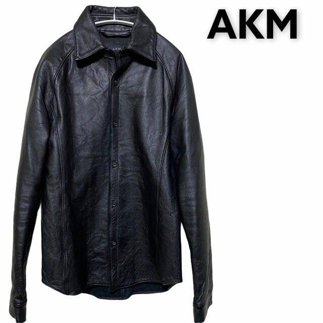 ●AKM/wrinkle leather shirts/牛革100%/S008●