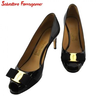 サルヴァトーレフェラガモ(Salvatore Ferragamo)の【定価98,000円】フェラガモ　ヴァラリボンパンプス(ハイヒール/パンプス)