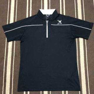 オークリー(Oakley)のオークリー スカル ゴルフ ハーフジップ スタンドカラー 半袖ポロシャツ M(ウエア)