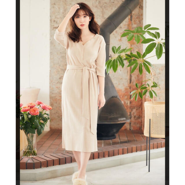 gelato pique(ジェラートピケ)のherlipto V-neck Thermal Midi Dress レディースのルームウェア/パジャマ(ルームウェア)の商品写真