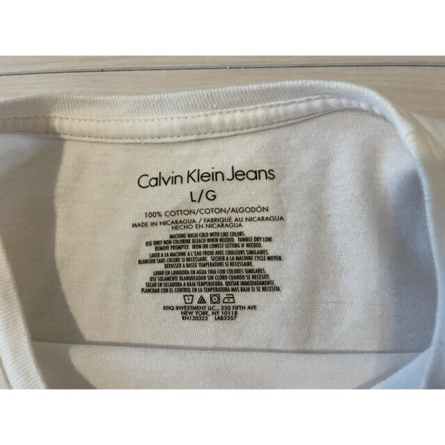 Calvin Klein(カルバンクライン)の【値下げ】Calvin Klein  カルバンクライン　ロゴTシャツ　古着　M メンズのトップス(Tシャツ/カットソー(半袖/袖なし))の商品写真