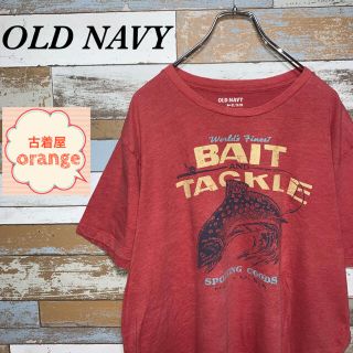 オールドネイビー(Old Navy)の【90s】OLD NAVY オールドネイビー　Tシャツ　半袖　トップス　バス釣り(Tシャツ/カットソー(半袖/袖なし))