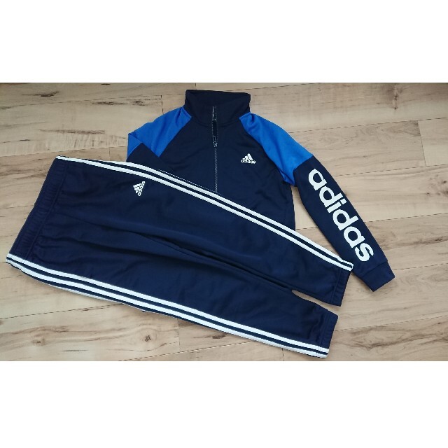 adidas(アディダス)のadidasアディダス　ジャージ上下２点セット150cm　運動会 キッズ/ベビー/マタニティのキッズ服男の子用(90cm~)(その他)の商品写真