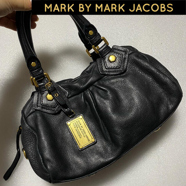 MARC BY MARC JACOBS(マークバイマークジェイコブス)の美品マークバイマークジェイコブスレザーバッグ/黒/ブラック レディースのバッグ(ショルダーバッグ)の商品写真