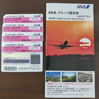 ANA株主優待券4枚【有効期間延長2021年11月30日まで】(その他)