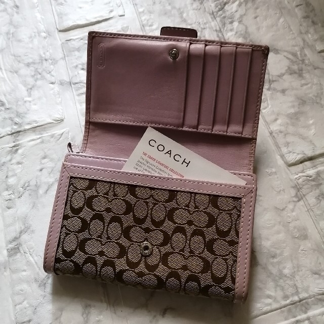 COACH(コーチ)のCOACH コーチ シグネチャー 財布 くすみピンク レディースのファッション小物(財布)の商品写真