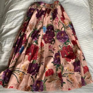 ザラ(ZARA)のZARA 花柄スカート(ひざ丈スカート)