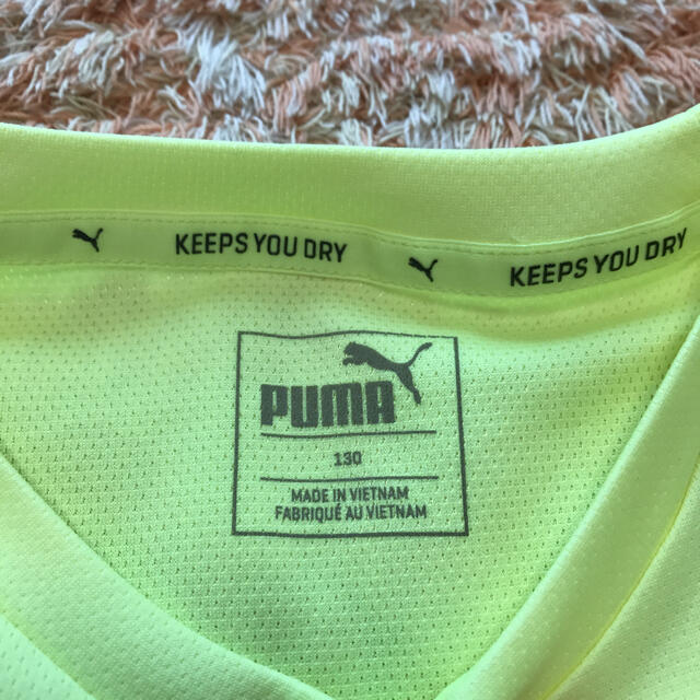 PUMA(プーマ)のPUMA/130/黄色/半袖Tシャツ/速乾/ドライ/ キッズ/ベビー/マタニティのキッズ服男の子用(90cm~)(Tシャツ/カットソー)の商品写真