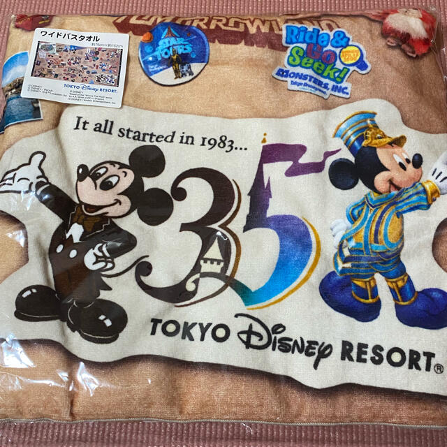 Disney 35周年 ワイドバスタオル