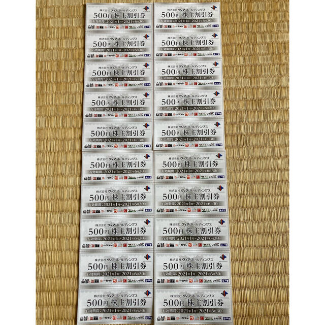 ヴィアホールディングス株主優待券10000円分 チケットの優待券/割引券(その他)の商品写真