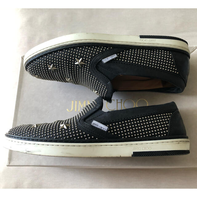 【１１万円】ジミーチュウ　JIMMY CHOO 高級スタッズ レザー スニーカー