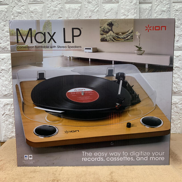 ION Audio Max LP レコードプレーヤー USB端子 スピーカー内蔵