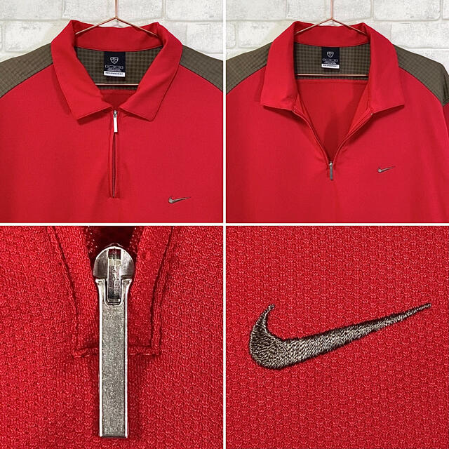 NIKE(ナイキ)のNIKE GOLF ナイキゴルフ ハーフジップシャツ 高ストレッチ スウッシュ スポーツ/アウトドアのゴルフ(ウエア)の商品写真