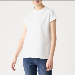 ムジルシリョウヒン(MUJI (無印良品))の太番手天竺編みフレンチスリーブTシャツ(Tシャツ(半袖/袖なし))