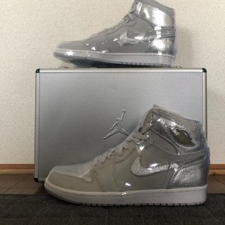 ナイキ(NIKE)のJORDAN1 メタリックシルバー 2009 ブリーフケース(スニーカー)