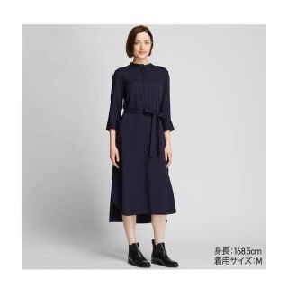 ユニクロ(UNIQLO)の［きいろ6100様専用］UNIQLO レーヨンワンピース2枚(ひざ丈ワンピース)