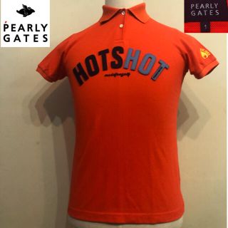 パーリーゲイツ(PEARLY GATES)のパーリーゲイツ ゴルフ ポロシャツ 日本製 オレンジ サイズ1 レディース (ウエア)