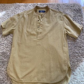 ポロラルフローレン(POLO RALPH LAUREN)の値下　ラルフローレン　バンドカラーシャツ 半袖　 ノーカラー　ベージュ(シャツ/ブラウス(長袖/七分))