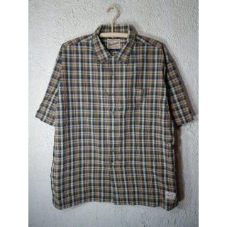 ウールリッチ(WOOLRICH)のo2587　ウールリッチ　大きめコーデ　ビッグ　半袖　チェック　デザイン　シャツ(シャツ)