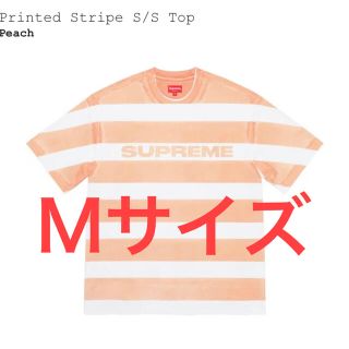 シュプリーム(Supreme)のSupreme Printed Stripe S/S Top Peach M(Tシャツ/カットソー(半袖/袖なし))