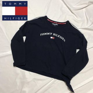 TOMMY HILFIGER 薄手ロゴスウェット レディース L(トレーナー/スウェット)