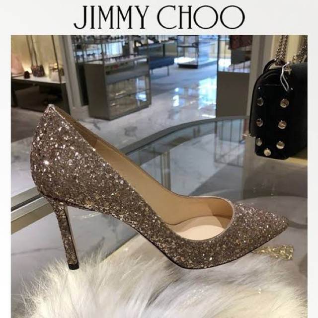 JIMMY CHOO ウエディングシューズ グリッターパンプス