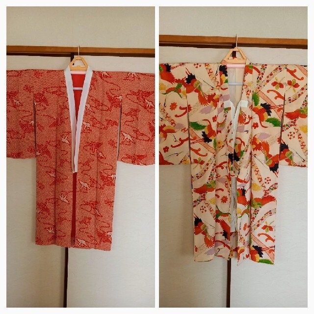 七五三　着物　七歳　ｱﾝﾃｨｰｸ　襦袢セット キッズ/ベビー/マタニティのキッズ服女の子用(90cm~)(和服/着物)の商品写真