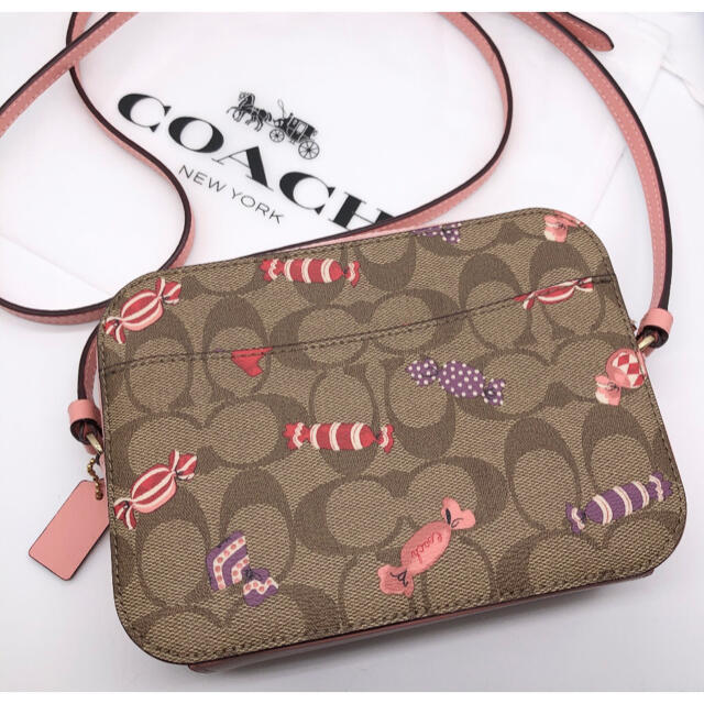 【美品】coach コーチ　ショルダーウォレットチェーンショルダーシグネチャー白