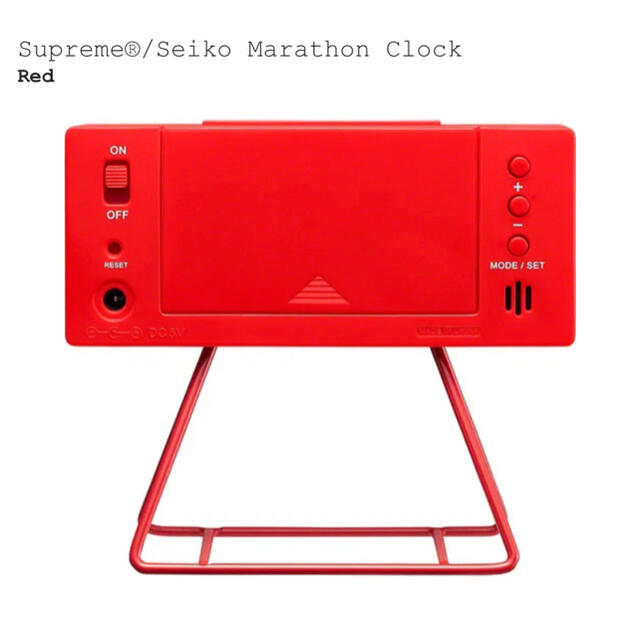 Supreme(シュプリーム)のSupreme / Seiko Marathon Clock "Red" インテリア/住まい/日用品のインテリア小物(置時計)の商品写真