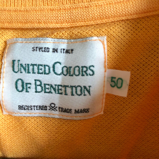 BENETTON(ベネトン)のベネトン　ポロシャツ　オレンジ　おまけ付き メンズのトップス(ポロシャツ)の商品写真