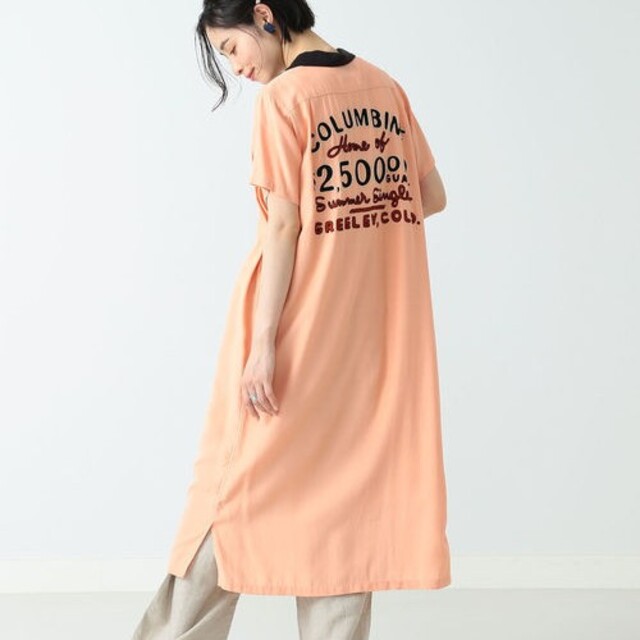 BEAMS BOY(ビームスボーイ)のSTYLE EYES × BEAMS BOY ボーリング シャツ ワンピース レディースのワンピース(ロングワンピース/マキシワンピース)の商品写真