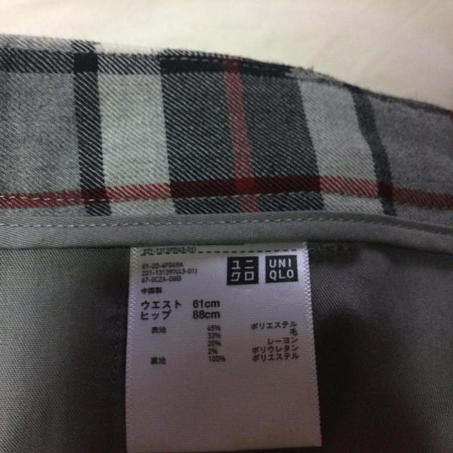 UNIQLO(ユニクロ)のユニクロパンツ レディース チェック 可愛い ウエスト61㎝ ショートパンツ レディースのパンツ(ショートパンツ)の商品写真