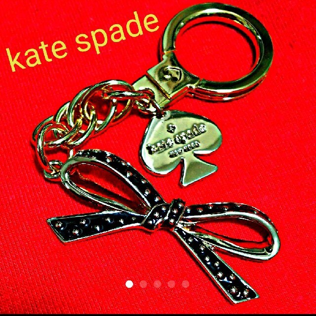 kate spade new york(ケイトスペードニューヨーク)のkate spade NY  リボン キーホルダー・チャーム、超美品 レディースのファッション小物(キーホルダー)の商品写真