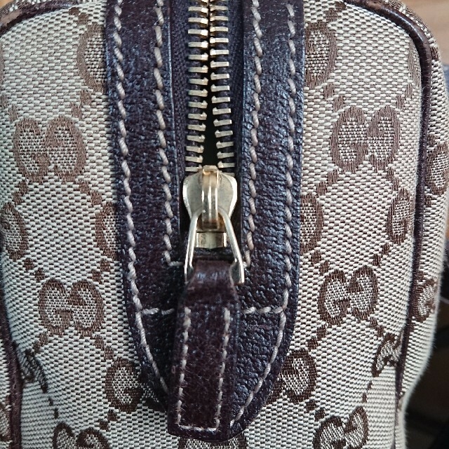 Gucci(グッチ)のGUCCI ミニボストン GG柄 キャンバス ショルダー ハンドバッグ ブラウン レディースのバッグ(トートバッグ)の商品写真