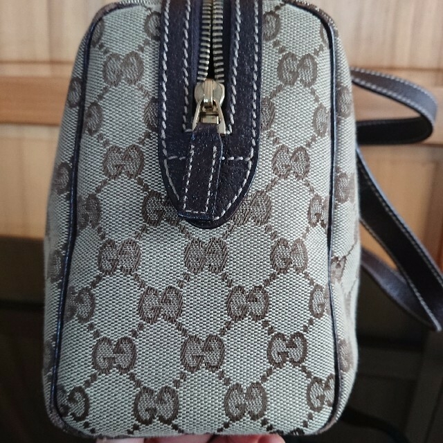 Gucci(グッチ)のGUCCI ミニボストン GG柄 キャンバス ショルダー ハンドバッグ ブラウン レディースのバッグ(トートバッグ)の商品写真