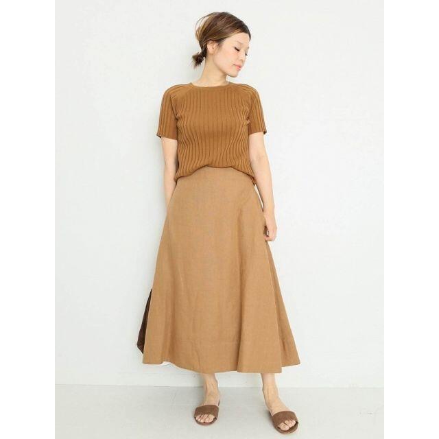 Deuxieme Classe YLEVE LINEN FLARE スカート 麻-