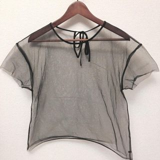 ビームス(BEAMS)のRay Beams シースルートップ ブラック(Tシャツ(半袖/袖なし))