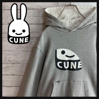 キューン(CUNE)の【希少デザイン】キューン ビッグロゴ入り肉厚パーカー 定番 入手困難(パーカー)