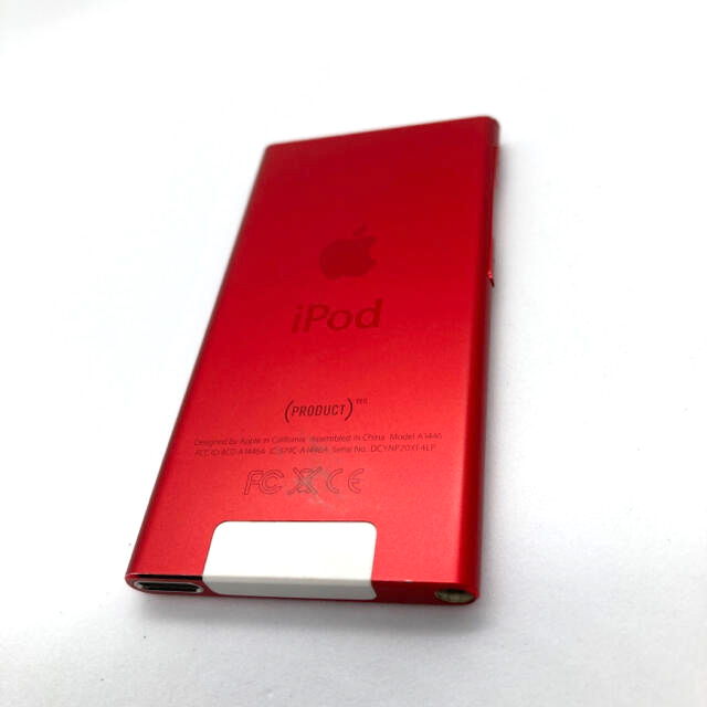 Apple(アップル)のiPod nano 第7世代(PRODUCT)RED 16GB MD744J/A スマホ/家電/カメラのオーディオ機器(ポータブルプレーヤー)の商品写真